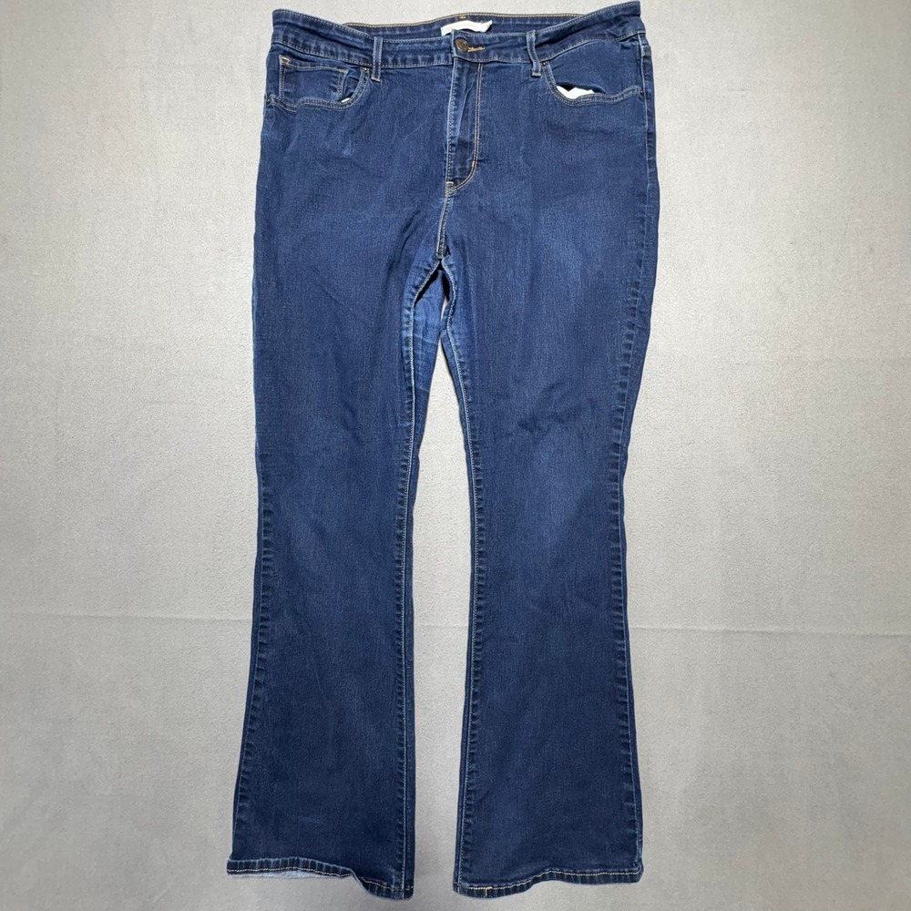 Levis 725 High Rise Bootcut Jeans Dark Wash Blue Denim 18759-0050 Size 34